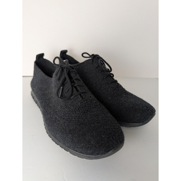 Cole Haan Zero Grand Wingtip Wool Oxford Women's Shoes Size 9B Black Lace Up - Picture 1 of 12